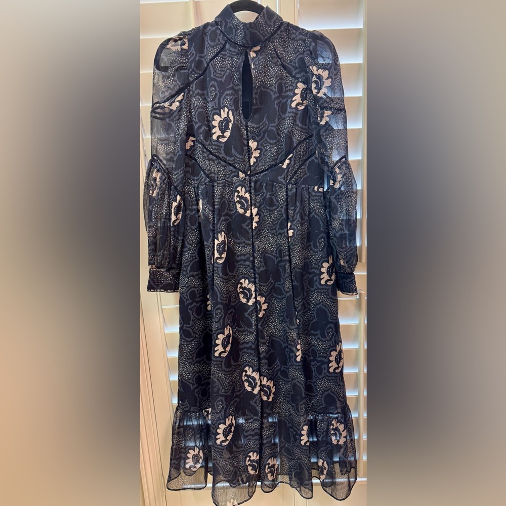 Ted Baker Navy and White Floral Dress